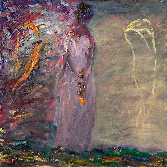 Sydämen kantaja — 50 × 50 cm, oil on canvas, 2025