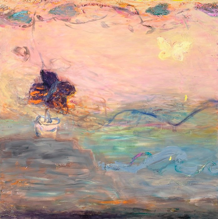 Olla niin kuin ajatus, öljy kankaalle — 130 × 130 cm, oil on canvas, 2024
