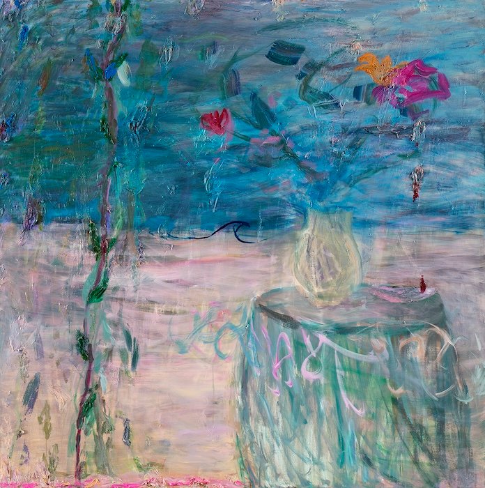 Sininen yli meren — 150 × 150 cm, oil on canvas, 2020