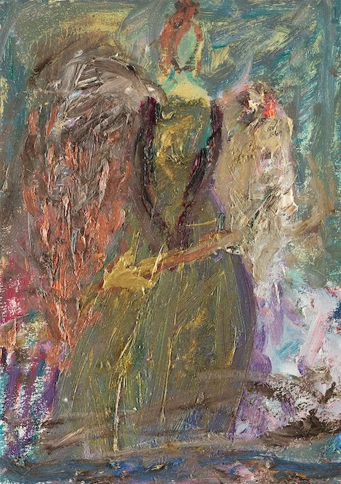 Henkivartija — 40 × 28 cm, oil on canvas, 2025