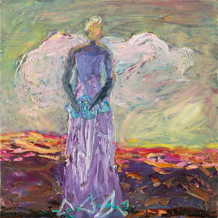 Muistilistoja matkalta — 50 × 50 cm, oil on canvas, 2025