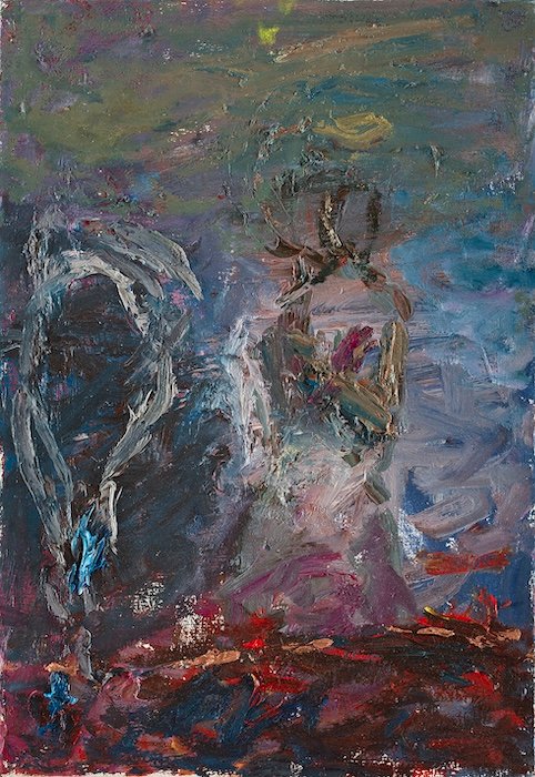 Ikuinen haaveilija — 40 × 28 cm, oil on canvas, 2025