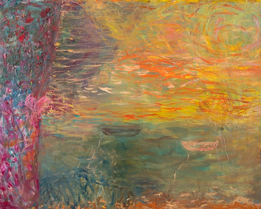 Auringonnousun Kalastajat — 155 × 195 cm, oil on canvas, 2025