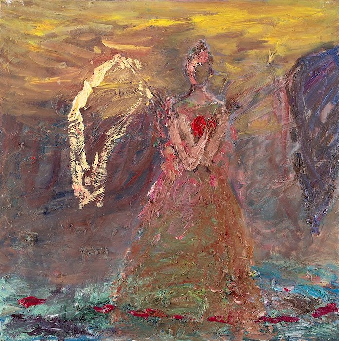 Ihastunut sydän — 50 × 50 cm, oil on canvas, 2025