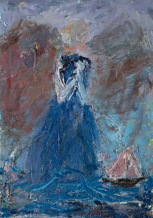 Pieni aallokko — 40 × 28 cm, oil on canvas, 2025