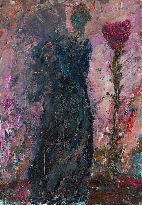 Ruusun vartija — 40 × 28 cm, oil on canvas, 2025