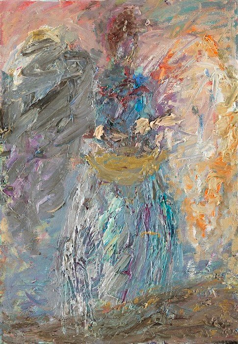 Taivaallinen puutarha — 40 × 28 cm, oil on canvas, 2025