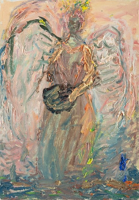 Taivaissa — 40 × 28 cm, oil on canvas, 2025