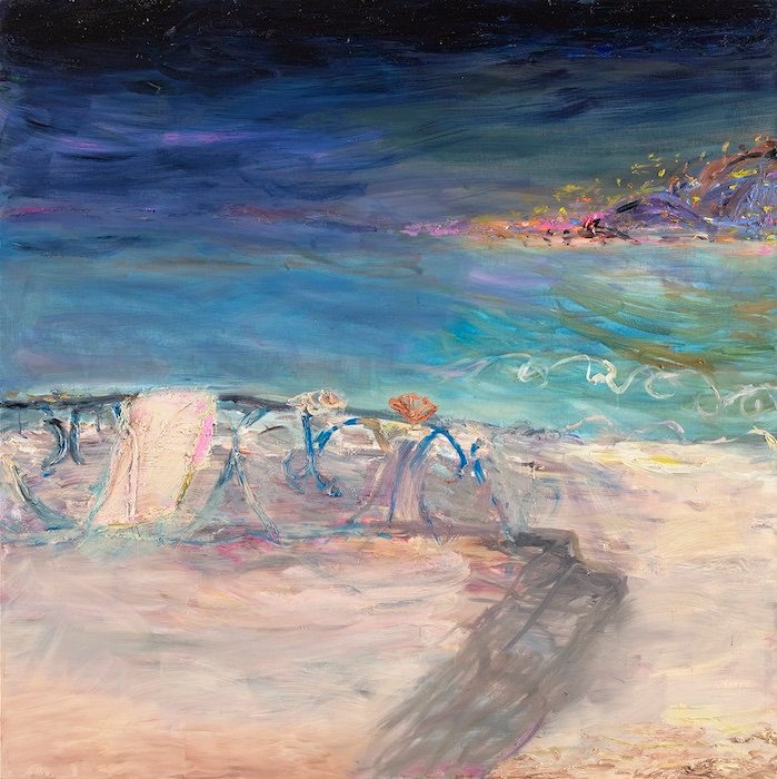 Maailman äärissä, öljy kankaalle — 130 × 130 cm, oil on canvas, 2024