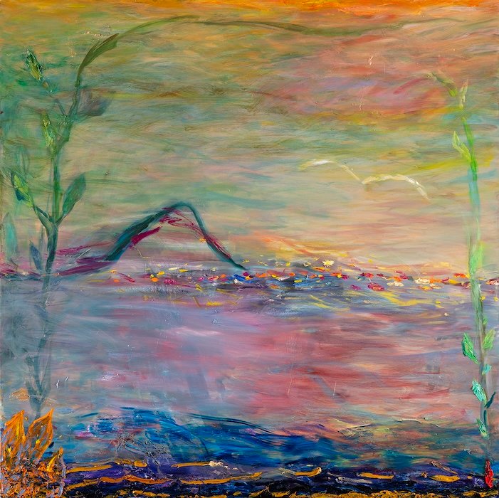 Matkoja ikuisuuksiin — 150 × 150 cm, oil on canvas, 2024