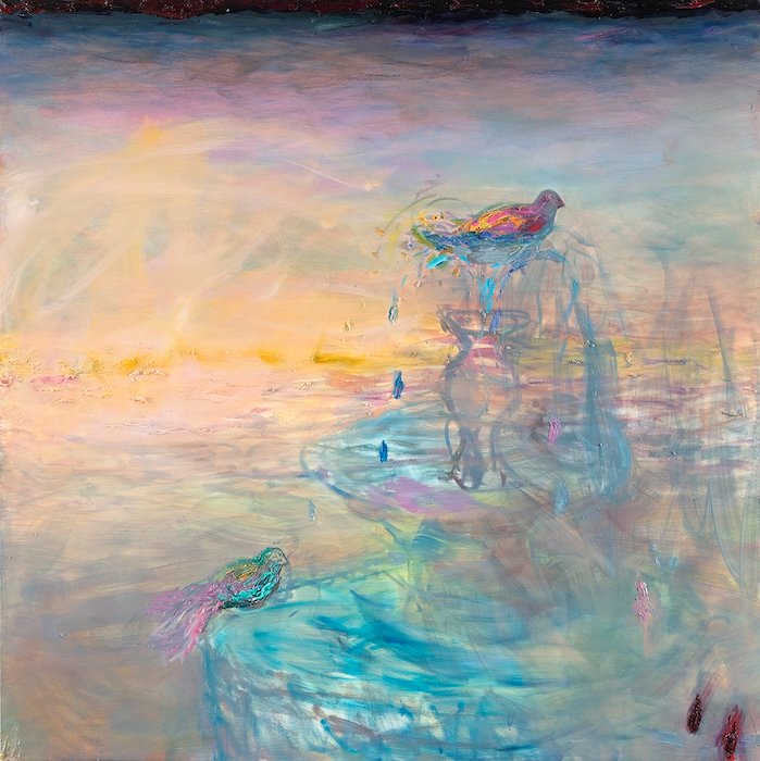 Yhteinen aamu, öljy kankaalle — 130 × 130 cm, oil on canvas, 2024