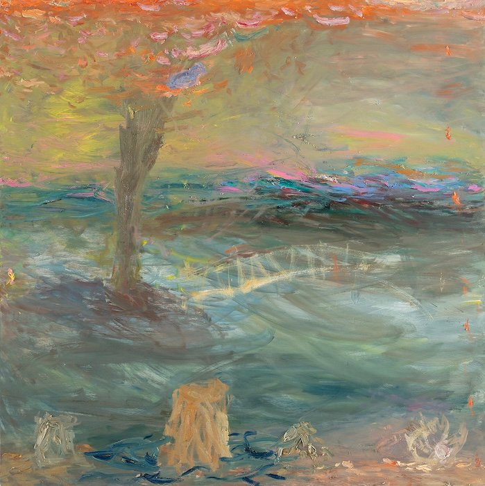 Hiekkakakkuja — 130 × 130 cm, oil on canvas, 2025