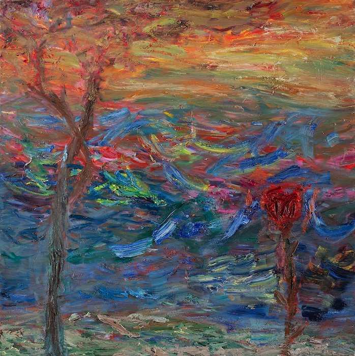 Yhteinen meri — 160 × 160 cm, oil on canvas, 2025