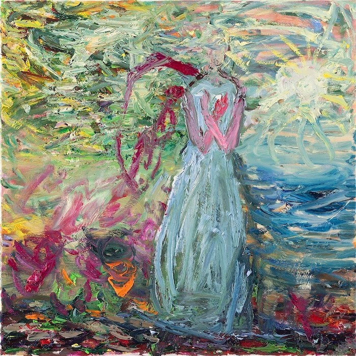 Tähdet ympärillä — 50 × 50 cm, oil on canvas, 2025
