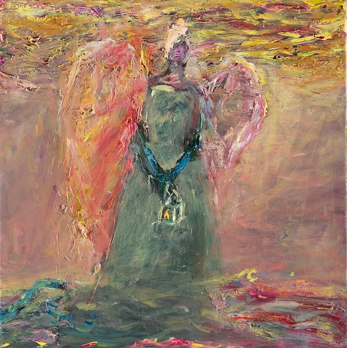 Hetkessä elämisen taito — 50 × 50 cm, oil on canvas, 2025