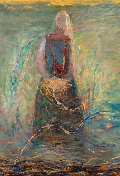 Kultainen lanka — 190 × 130 cm, oil on canvas, 2025
