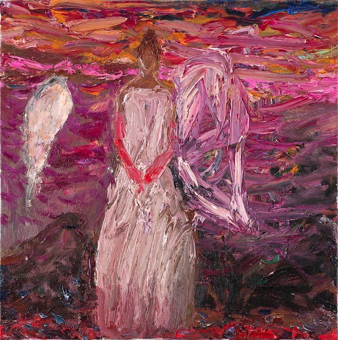 Haaveiden painovoima — 50 × 50 cm, oil on canvas, 2025