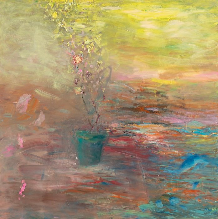Sametinpehmeä — 130 × 130 cm, oil on canvas, 2025