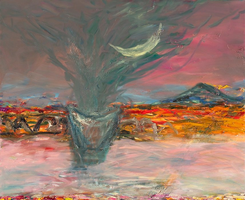 Katselimme kun kuu nukkui, öljy kankaalle — 90 × 110 cm, oil on canvas, 2024