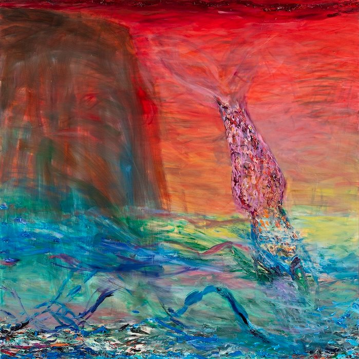 Kun sielu lähti lomalle — 150 × 150 cm, oil on canvas, 2024