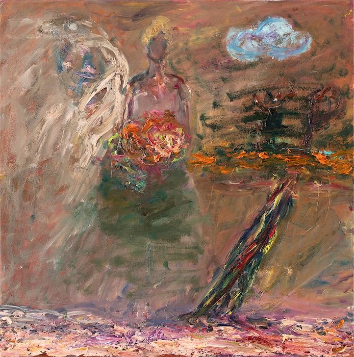 Siellä missä maa loppuu alkaa taivas — 50 × 50 cm, oil on canvas, 2025